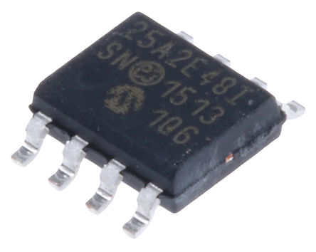 Microchip - 25AA02E48-I/SN - Microchip 25AA02E48-I/SN  EEPROM 惦, 2kbit, SPIӿ, 50ns, 1.8  5.5 V, 8_ SOICb		