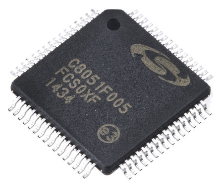 Silicon Labs - C8051F005-GQ - Silicon Labs C8051F ϵ 8 bit 8051 MCU C8051F005-GQ, 25MHz, 32 kB ROM W, 2304 B RAM, TQFP-64		