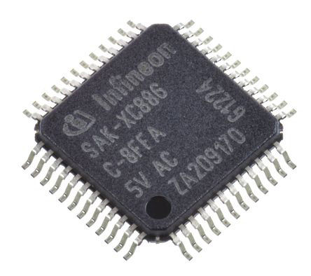 Infineon - SAK-XC886C-8FFA - Infineon XC866 ϵ 8 bit 8051 MCU SAK-XC886C-8FFA, 24MHz, 32 kB ROM W, 15 kB256 B RAM, TQFP-48		