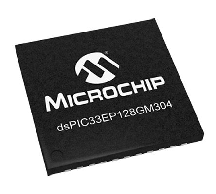 Microchip - DSPIC33EP128GM304-I/ML - Microchip dsPIC33EP ϵ DSPIC33EP128GM304-I/ML 16bit (sh)̖(ho)̎ DSP, 70MIPS, 128 kB ROM W, 16 kB RAM, 44_ QFNb		