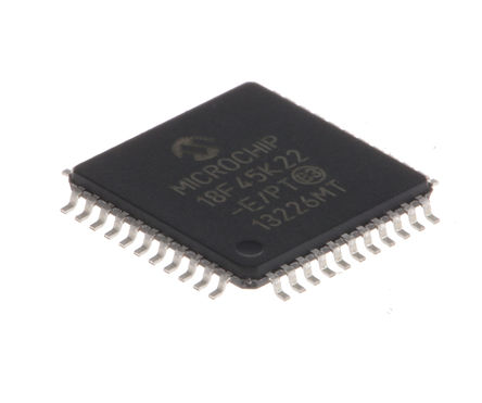Microchip - PIC18F45K22-E/PT - Microchip PIC18F ϵ 8 bit PIC MCU PIC18F45K22-E/PT, 16MHz, 256 B32768 B ROM W, 1536 B RAM, TQFP-44		