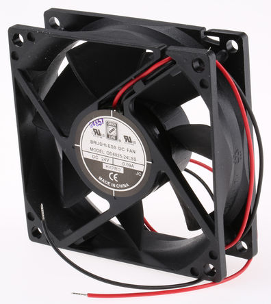 RS Pro - OD8025-24LSS - RS Pro OD8025 ϵ 0.49W 24 V ֱ SL(fng) OD8025-24LSS, 32m3/h, 1600rpm, 80 x 80 x 25mm		