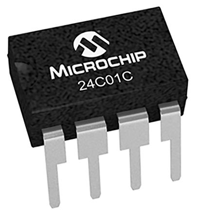 Microchip - 24C01C/P - Microchip 24C01C/P EEPROM 惦, 1kbit, 128 x, 8bit  - I2Cӿ, 3500ns, 4.5  5.5 V, 8_ PDIPb		