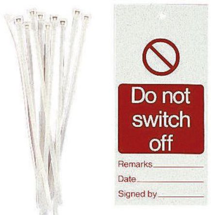 RS Pro - 7824550 - RS Pro 7824550 10Ƭ 'Do Not Switch Off (ՈP])' PP ]i˺, 158 x 75mm		