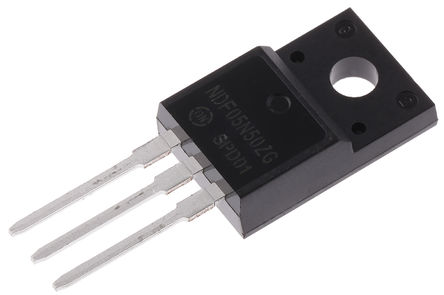ON Semiconductor - NDF05N50ZG - ON Semiconductor Si Nϵ MOSFET NDF05N50ZG, 5.5 A, Vds=500 V, 3_ TO-220FPb		