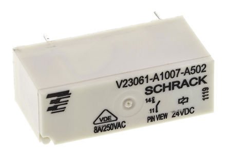 TE Connectivity - 4-1393222-6 - TE Connectivity V23061A1007A502 ΘO_(ki) PCB b ]i^, 24V dc		