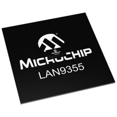 Microchip - LAN9355/ML - Microchip LAN9355/ML 10 Mbps, 100 Mbps ̫W(wng)_P(gun)·, MII/RMII/Turbo MII, 1.8  3.3 V, 88_ QFNb		