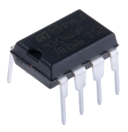 STMicroelectronics - M93C46-WBN6P - STMicroelectronics M93C46-WBN6P  EEPROM 惦(ch), 1kbit,  - Microwireӿ, 200ns, 2.5  5.5 V, 8_ PDIPb		