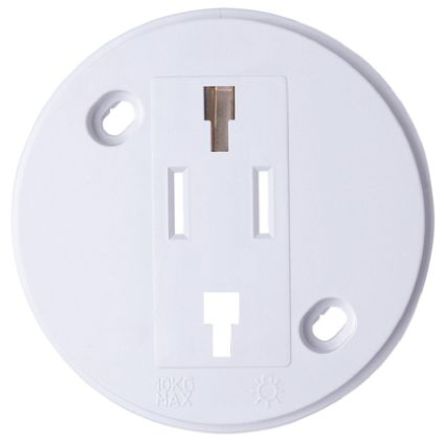 MK - K3220WHI - MK K3220WHI 3  ɫ ʽ컨, 75mm ֱ, 250 V , 6 A		