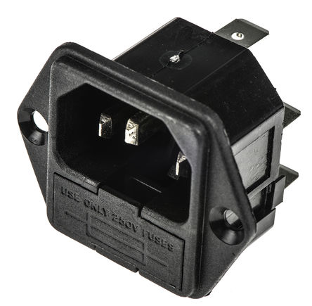 Bulgin - PF0002/63 - Bulgin 尲b C14 IEC ^ 6200.2, Ӷ˽, ~10A, 250 V 		