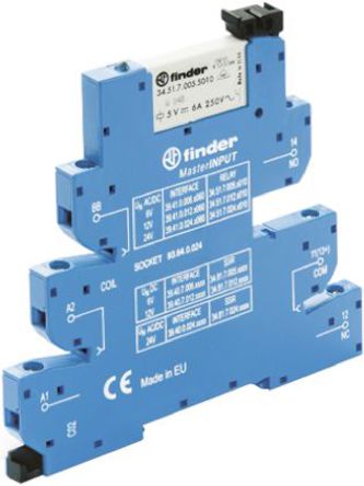 Finder - 39.41.0.024.5060 - Finder 39.41.0.024.5060 εpS DIN܉ ӿ^ģK, 6A, 24V ac/dc		