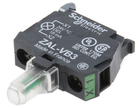 Schneider Electric - ZALVB3 - Schneider Electric XB5 ϵ K ZALVB3, 24 V, Gɫ LED, ᔽӶ		