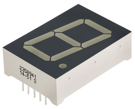 Kingbright - SA10-21SRWA - Kingbright 1ַ 7  tɫ LED a SA10-21SRWA, 120 mcd, ҂Сc, 26mmַ, ͨװb		