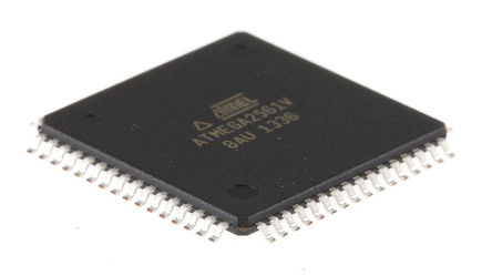 Microchip - ATMEGA2561V-8AU - Microchip ATmega ϵ 8 bit AVR MCU ATMEGA2561V-8AU, 8MHz, 4 kB256 kB ROM W, 8 kB RAM, TQFP-64		