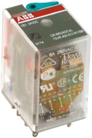 ABB - 1SVR405611R1100 - ABB 1SVR405611R1100 εpS PCBӡˢ·壩b ӿ^ģK, 6A, 26.4V dc		