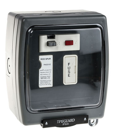 Theben / Timeguard - TGV104 - Theben / Timeguard Weathersafe ϵ IP66 BS ˜ 13A ɫ ̼ RCD  TGV104, o_P, 1M,  98mm  104mm, 230V ac		