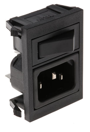 Bulgin - BZV03/Z0000/01 - Bulgin Ƕʽ C14 IEC ^ BZV03/Z0000/01, Ӷ˽, ~10A, 250 V 		