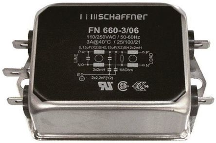 Schaffner - FN660-16-06 - Schaffner FN 660 ϵ 16A 250 V , 400Hz mb RFI V FN660-16-06, ݽzӶ		