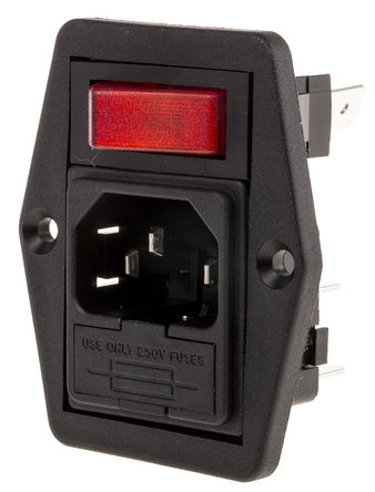 Bulgin - BVB01/Z0000/02 - Bulgin 尲b C14 IEC ^ BVB01/Z0000/02, Ӷ˽, ~10A, 250 V 		