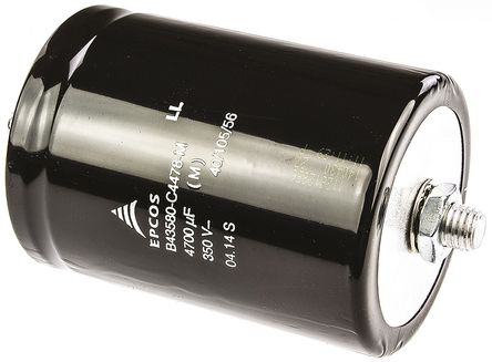 EPCOS - B43580C4478M - EPCOS B43580 ϵ 350 V ֱ 4700F X늽 B43580C4478M, 20%ݲ, 27m(ֵ), +105C		