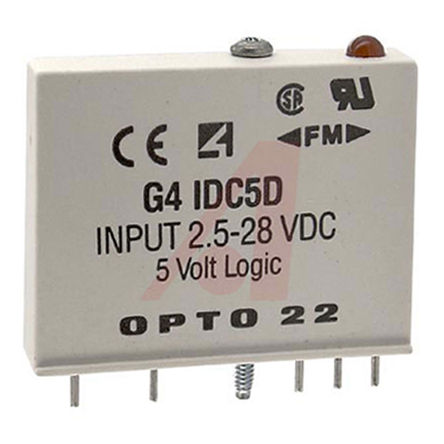 Opto 22 - G4IDC5D - Opto 22 G4 ϵ PLC ݔ/ݔģK G4IDC5D, 50壩mA, 2.5  28 V ֱ, 48.8 x 12.2 x 41.1 mm		