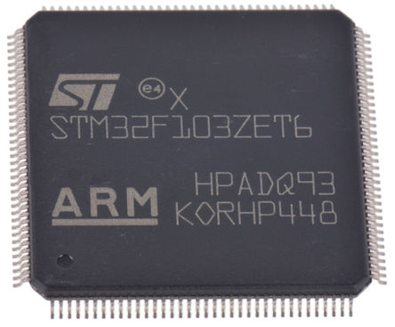 STMicroelectronics - STM32F103ZET6 - STMicroelectronics STM32F ϵ 32 bit ARM Cortex M3 MCU STM32F103ZET6, 72MHz, 512 kB ROM W, 64 kB RAM, 1xUSB, LQFP-144		