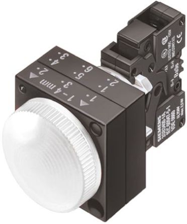 Siemens - 3SB3244-6AA60 - Siemens ɫ LED ָʾ 3SB3244-6AA60, 22.3mmֱ, IP66		