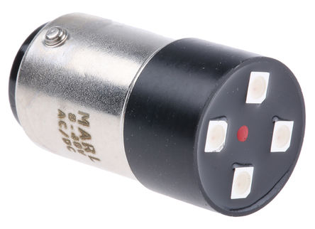 Marl - 240-064-64 - Marl tɫ BA15d LED  240-064-64, 640 mcd, 10 mA, 48 V /ֱ, 16mmֱ		