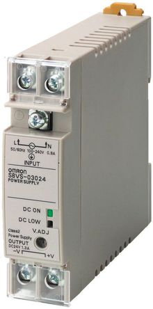 Omron - S8VS03005 - Omron 20W _P(gun)ģʽ DIN ܉尲bԴ S8VS03005, 70%Ч, 264V acݔ, 4Aݔ, 5V dcݔ 5V dc/		