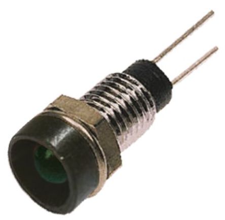 Bulgin - DX1117/GN - Bulgin DX1117/GN 4 mm  Gɫ LED ָʾ, Ӷ, 6.1mmb׳ߴ, 2.1 V		