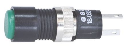 EAO - 18-030.0055L - EAO 18-030.0055L ͹ Gɫ LED ָʾ, ӽӶ, 8mmb׳ߴ, 2.2 V ֱ		