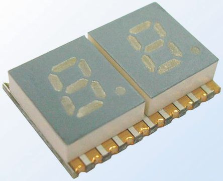 Kingbright - KCDA56-105 - Kingbright 2ַ 7  tɫ LED a KCDA56-105, 44000 cd, ҂Сc, 14.22mmַ, 氲b		