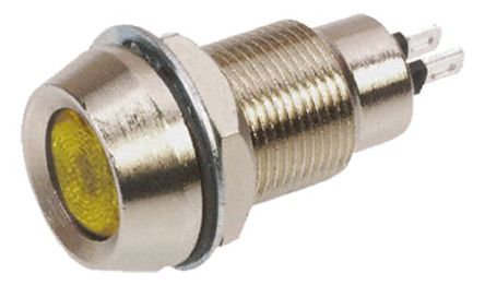 Marl - 512-521-21 - Marl 512-521-21 10 mm  Sɫ LED ָʾ, ƬӶ, 12.7mmb׳ߴ, 12 V ֱ		