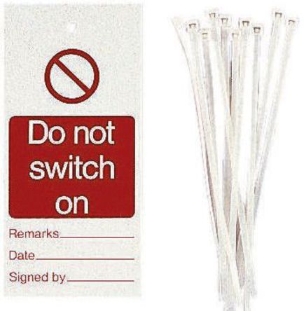RS Pro - 7824549 - RS Pro 7824549 10Ƭ 'Do Not Switch On (Ո_)' PP ]i˺, 158 x 75mm		