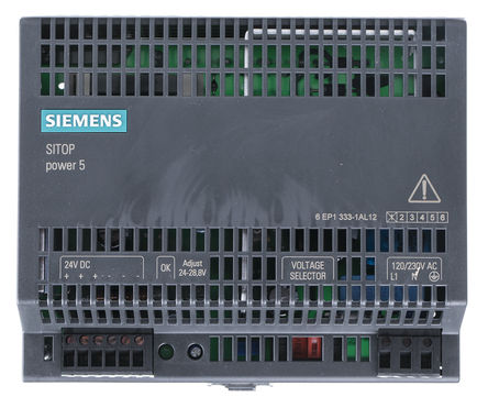 Siemens - 6EP13331AL12 - Siemens 120W _(ki)P(gun)ģʽ DIN (do)܉尲bԴ 6EP13331AL12, 88%Ч, 132V acݔ, 5Aݔ, 24V dcݔ 24V dc/		