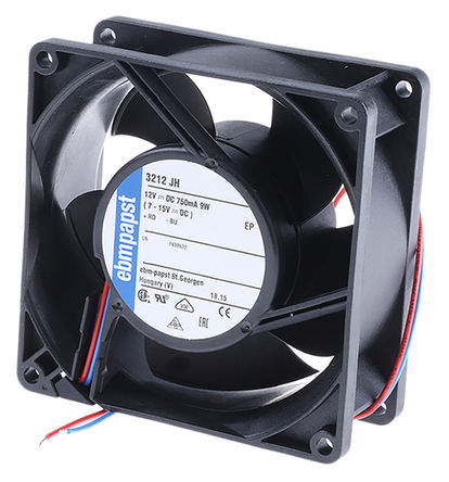 ebm-papst - 3212JH - ebm-papst 3200J ϵ 9W 12 V ֱ SL 3212JH, 146m3/h, 6800rpm, 92 x 92 x 38mm		