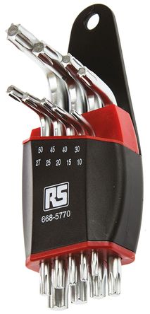 RS Pro - WHT0006 - RS Pro 9 t tC LΠ L Torx ׼ WHT0006, ȺT10T15T20T25T27T30T40T45T50ߴ		