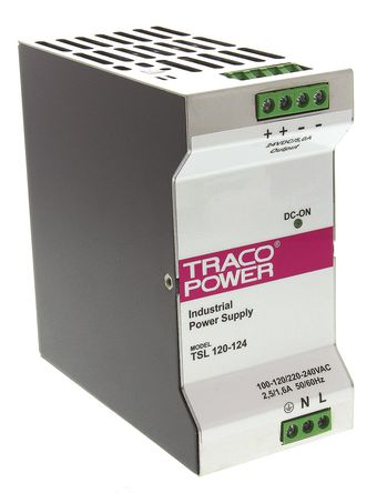 TRACOPOWER - TSL 120-124 - TRACOPOWER 120W _Pģʽ DIN ܉尲bԴ TSL 120-124, 85%Ч, 132V acݔ, 5Aݔ, 28V dcݔ		