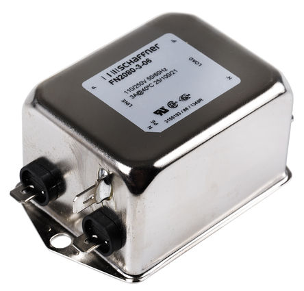 Schaffner - FN2080-3-06 - Schaffner FN2080 ϵ 3A 250 V , 400Hz ױPb RFI V FN2080-3-06, bƬӶ		