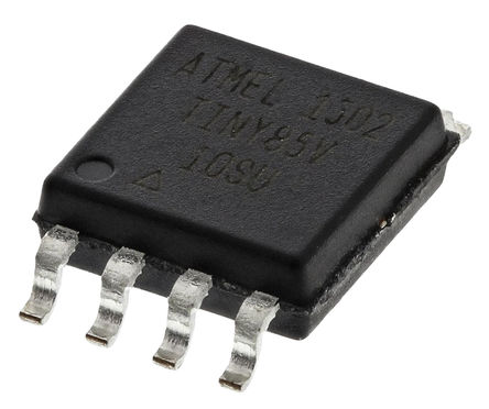 Atmel - ATTINY85V-10SU - Atmel ATtiny ϵ 8 bit AVR MCU ATTINY85V-10SU, 10MHz, 512 B8 kB ROM W, 512 B RAM, SOIC-8		