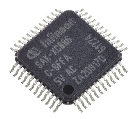 Infineon - SAK-XC886C-8FFA - XC866 ϵ Infineon 8 bit 8051 MCU SAK-XC886C-8FFA, 24MHz, 32 kB ROM W, 15 kB256 B RAM, TQFP-48		