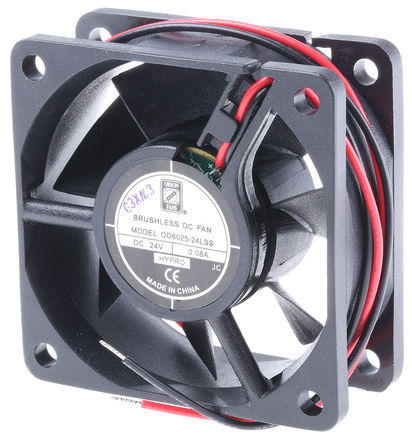 RS Pro - OD6025-24LSS - RS Pro OD6025 ϵ 1W 24 V ֱ SL(fng) OD6025-24LSS, 22m3/h, 2500rpm, 60 x 25 x 60mm		