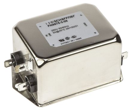 Schaffner - FN9675-3-06 - Schaffner 3A 250 V , 400Hz ױPb ԴV FN9675-3-06, ݽzӶ		