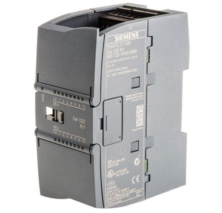 Siemens - 6ES7222-1HH32-0XB0 - Siemens SM 1222 ϵ PLC ݔ/ݔģK 6ES7222-1HH32-0XB0, 2 A, 24 V ֱ, 100 x 45 x 75 mm		