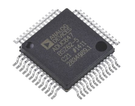 Analog Devices - ADUC847BSZ62-5 - Analog Devices ADuC8 ϵ 8 bit 8052 MCU ADUC847BSZ62-5, 12.58MHz, 4 kB62 kB ROM W, 2304 B RAM, MQFP-52		