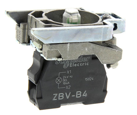 Schneider Electric - ZB4BVB4 - Schneider Electric XB4 ϵ K ZB4BVB4, 24 V, tɫ LED, ᔽӶ		