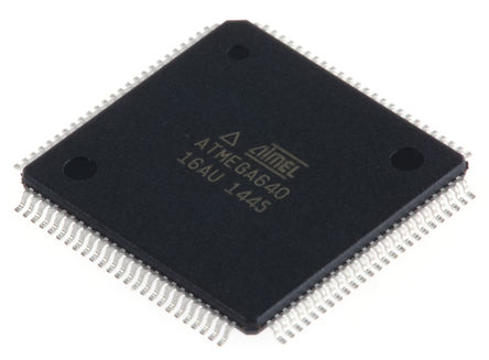 Microchip - ATMEGA640-16AU - Microchip ATmega ϵ 8 bit AVR MCU ATMEGA640-16AU, 16MHz, 4 kB, 64 kB ROM W, 8 kB RAM, TQFP-100		