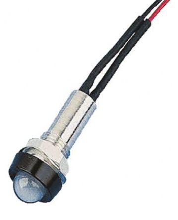 Oxley - STR/LH/8/12/FL30/BE - Oxley STR/LH/8/12/FL30/BE ͹ {ɫ LED ָʾ, Ӷ, 8mmb׳ߴ, 12 V		