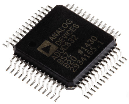 Analog Devices - ADUC832BSZ - Analog Devices ADuC8 ϵ 8 bit 8052 MCU ADUC832BSZ, 16.78MHz, 4 kB62 kB ROM W, 2304 B RAM, MQFP-52		