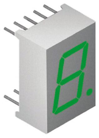 Kingbright - SC05-11CGKWA - Kingbright 1ַ 7  Gɫ LED a SC05-11CGKWA, 34 mcd, ҂Сc, 12.7mmַ, ͨװb		